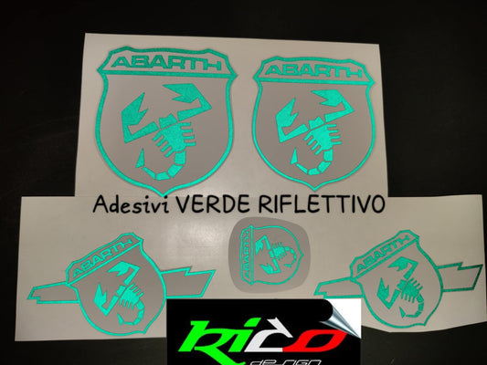 ADESIVI LOGHI ABARTH 500 595 695 REFLETTIVI