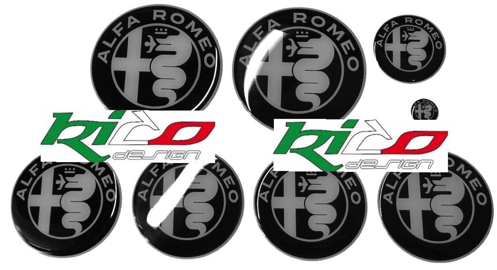 SET ADESIVI LOGHI ALFA ROMEO