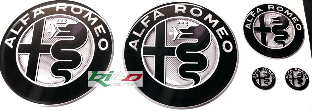 SET ADESIVI LOGHI ALFA ROMEO