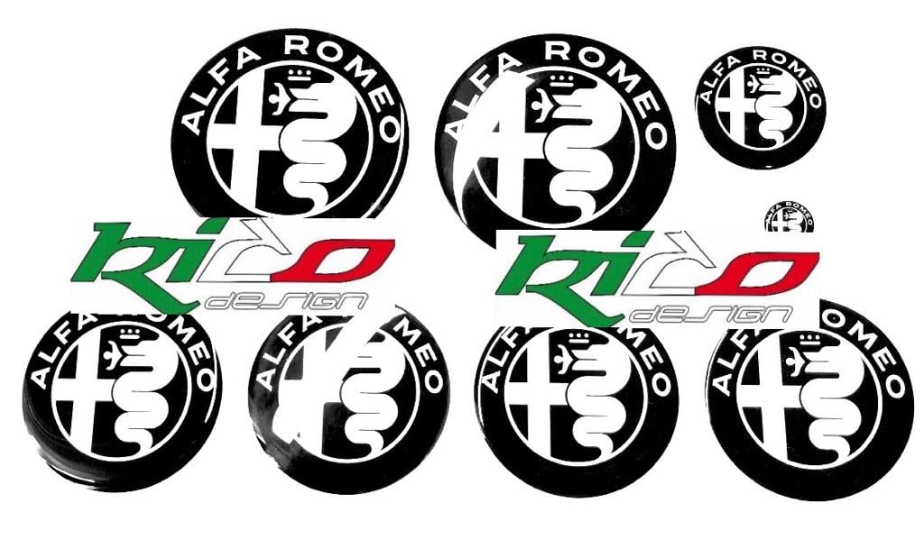 SET ADESIVI LOGHI ALFA ROMEO
