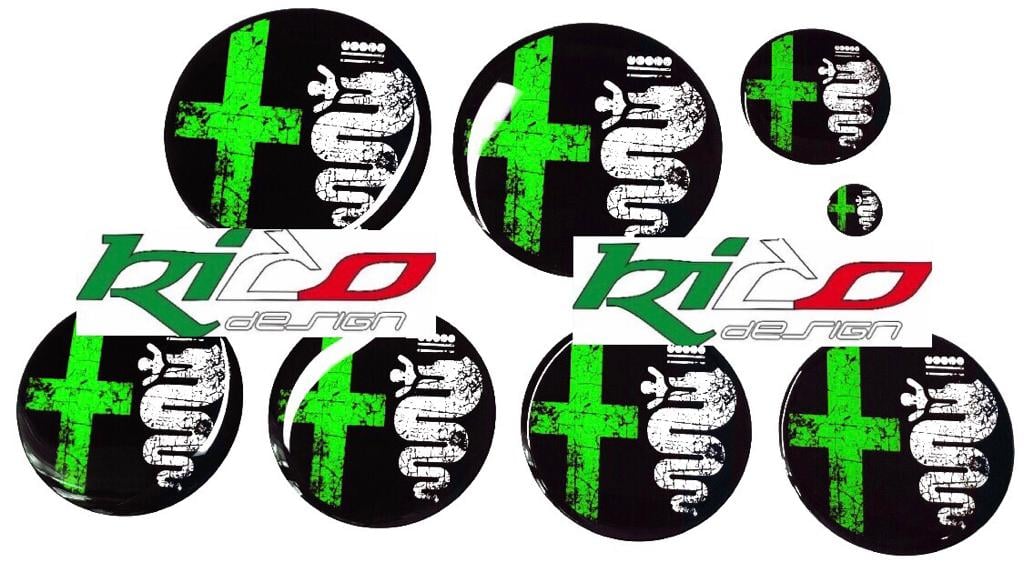 SET ADESIVI LOGHI ALFA ROMEO