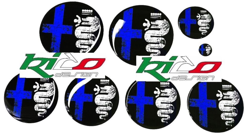 SET ADESIVI LOGHI ALFA ROMEO