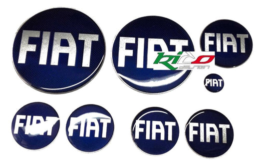 SET ADESIVI LOGHI FIAT TONDO
