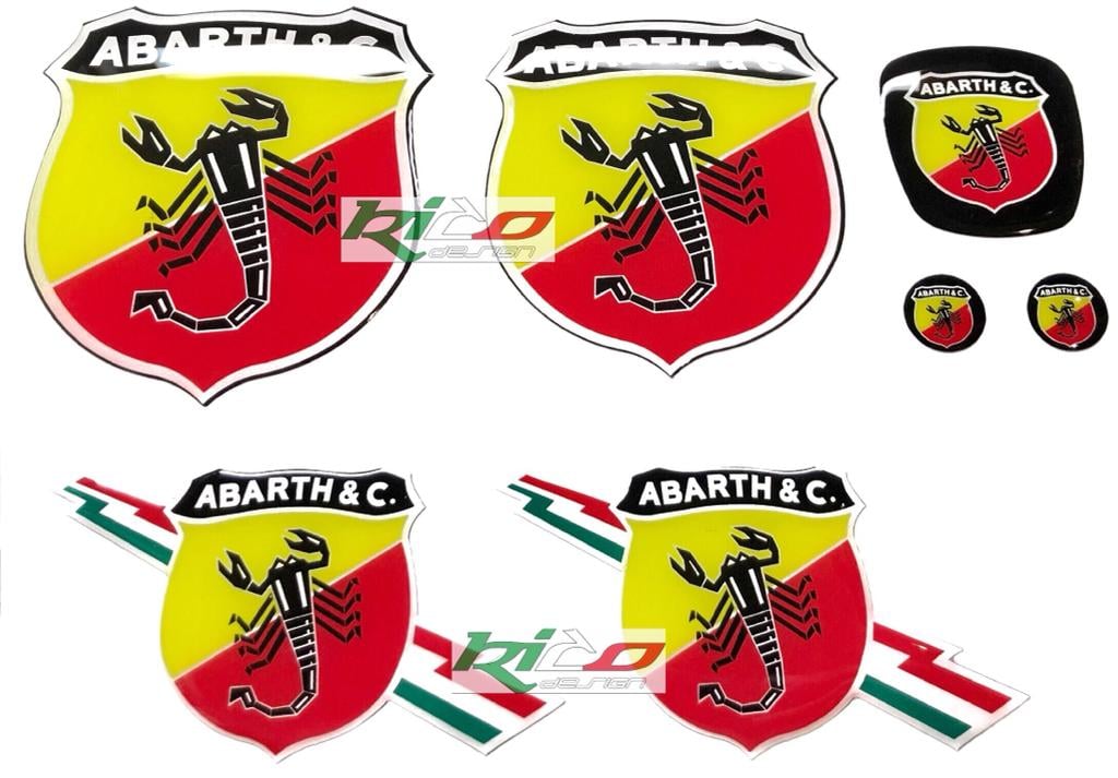 ADESIVI LOGHI ABARTH 500 595 695