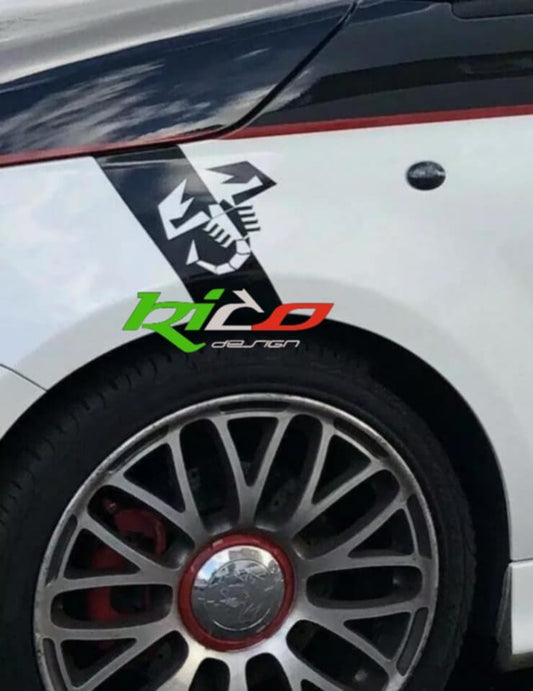 COPPIA ADESIVI PARAFANGHI PER ABARTH 500 595 596