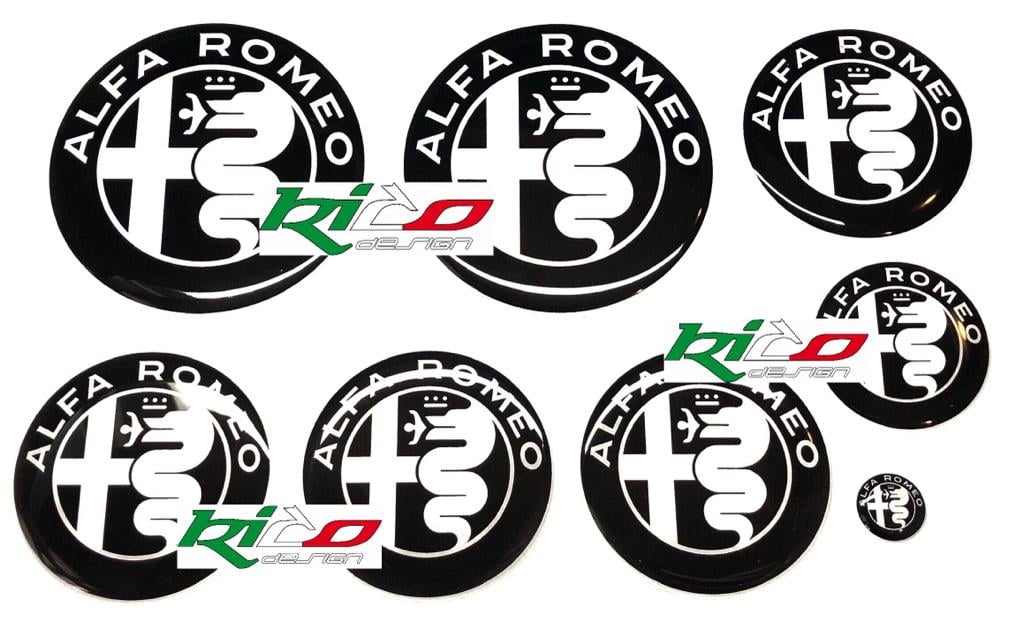 SET ADESIVI LOGHI ALFA ROMEO