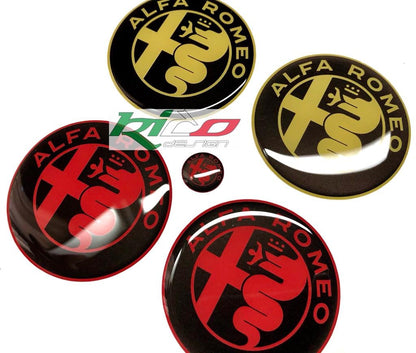 SET ADESIVI LOGHI ALFA ROMEO