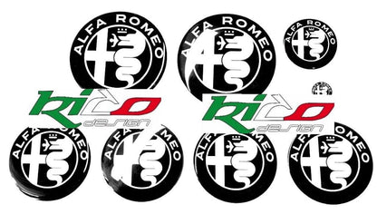 SET ADESIVI LOGHI ALFA ROMEO