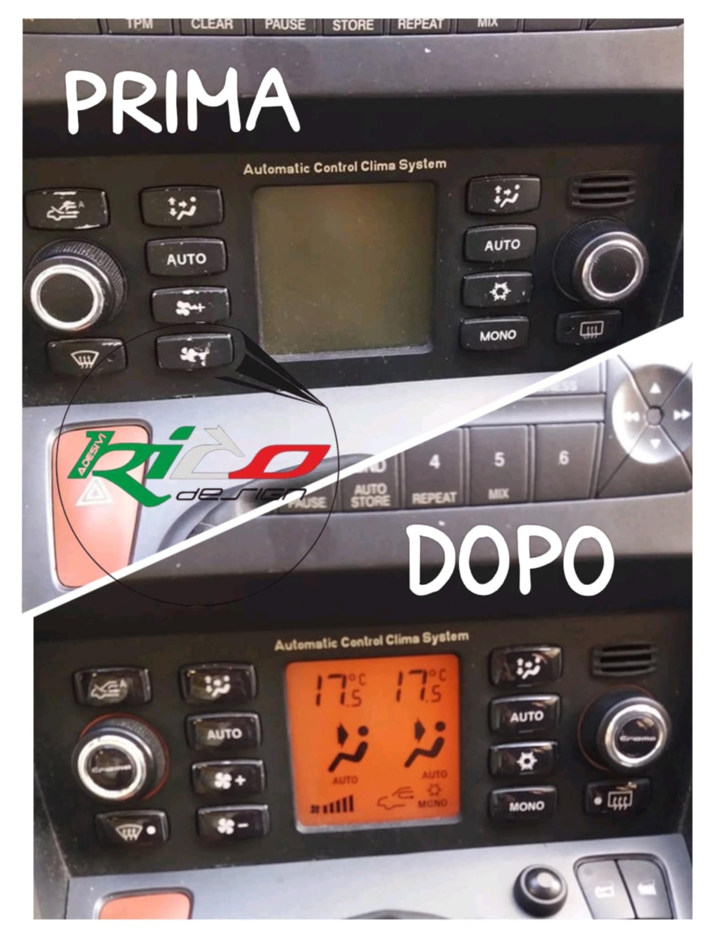 ADESIVI TASTI ZONA CLIMA FIAT CROMA