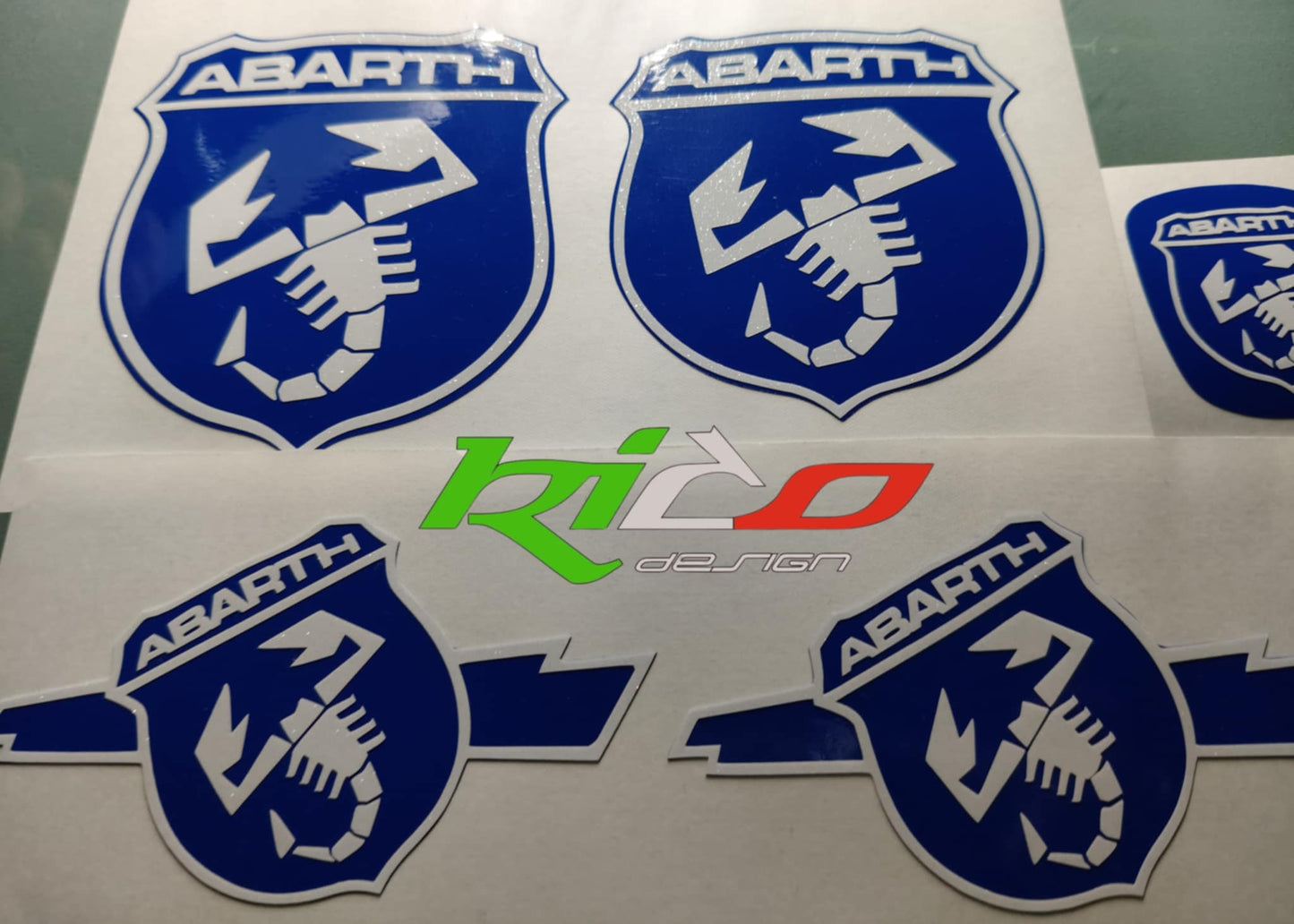 ADESIVI LOGHI ABARTH 500 595 695 REFLETTIVI