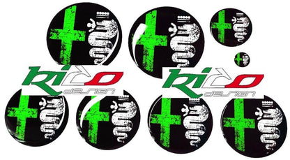 SET ADESIVI LOGHI ALFA ROMEO