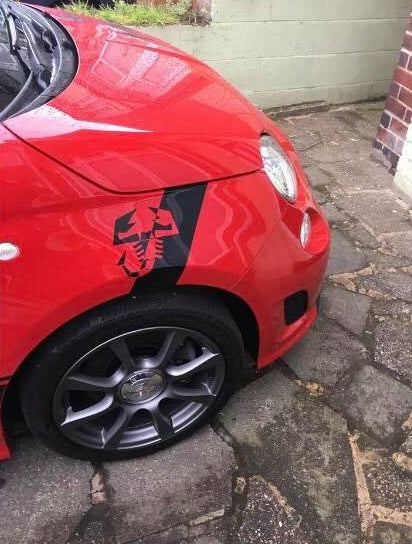 COPPIA ADESIVI PARAFANGHI PER ABARTH 500 595 596