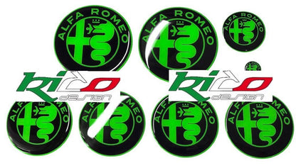 SET ADESIVI LOGHI ALFA ROMEO
