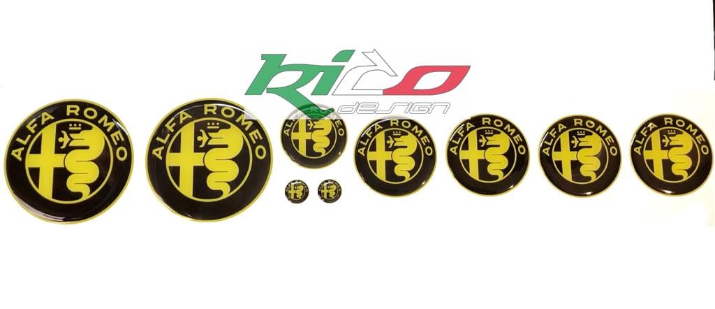 SET ADESIVI LOGHI ALFA ROMEO