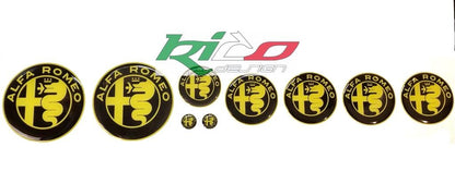 SET ADESIVI LOGHI ALFA ROMEO