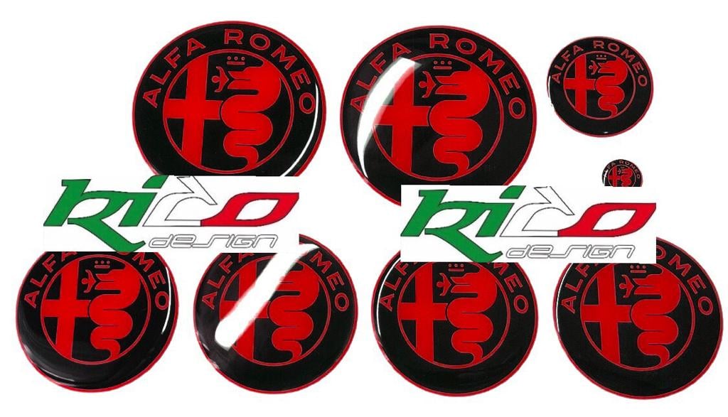 SET ADESIVI LOGHI ALFA ROMEO