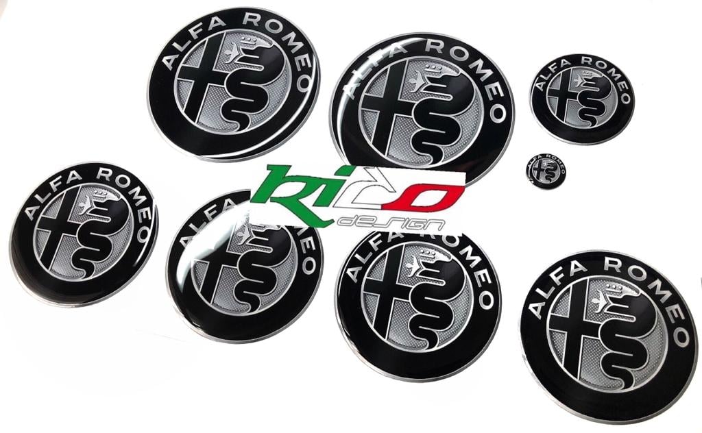 SET ADESIVI LOGHI ALFA ROMEO