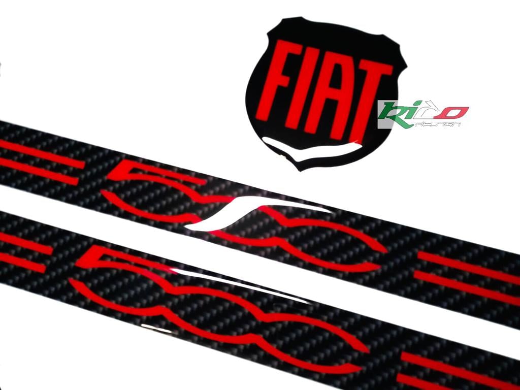 COPPIA ADESIVI BATTITACCO ABARTH 500 595 695