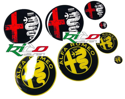 SET ADESIVI LOGHI ALFA ROMEO