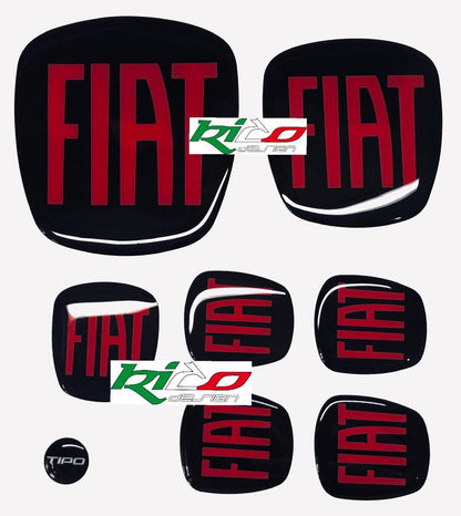 SET ADESIVI LOGHI FIAT