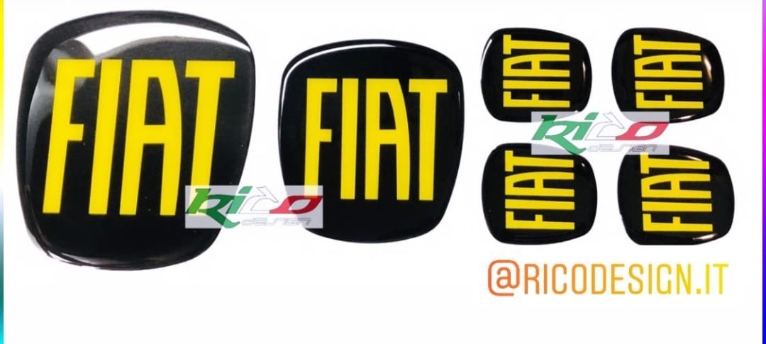 SET ADESIVI LOGHI FIAT