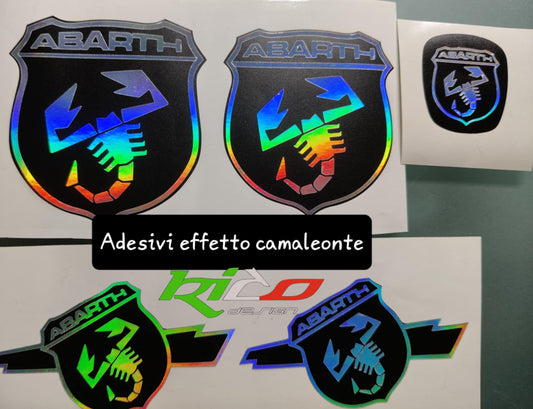 ADESIVI LOGHI ABARTH 500 595 695 REFLETTIVI