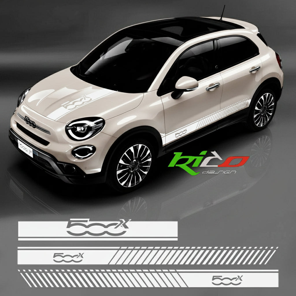 STRICIE LATERALI  Fiat 500X  Adesive Tuning Rico Design
