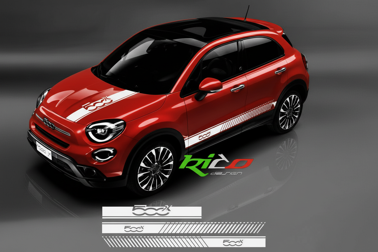 STRICIE LATERALI  Fiat 500X  Adesive Tuning Rico Design