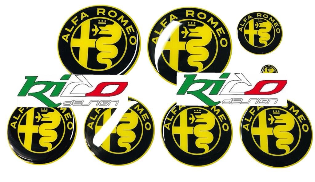 SET ADESIVI LOGHI ALFA ROMEO