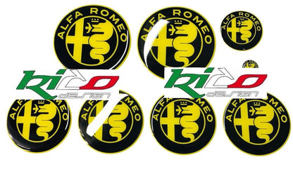 SET ADESIVI LOGHI ALFA ROMEO