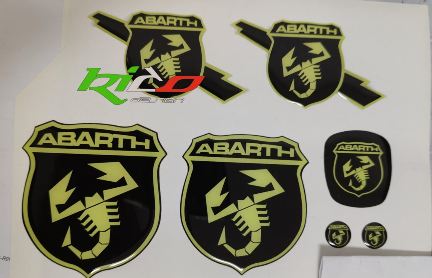 ADESIVI LOGHI ABARTH 500 595 695