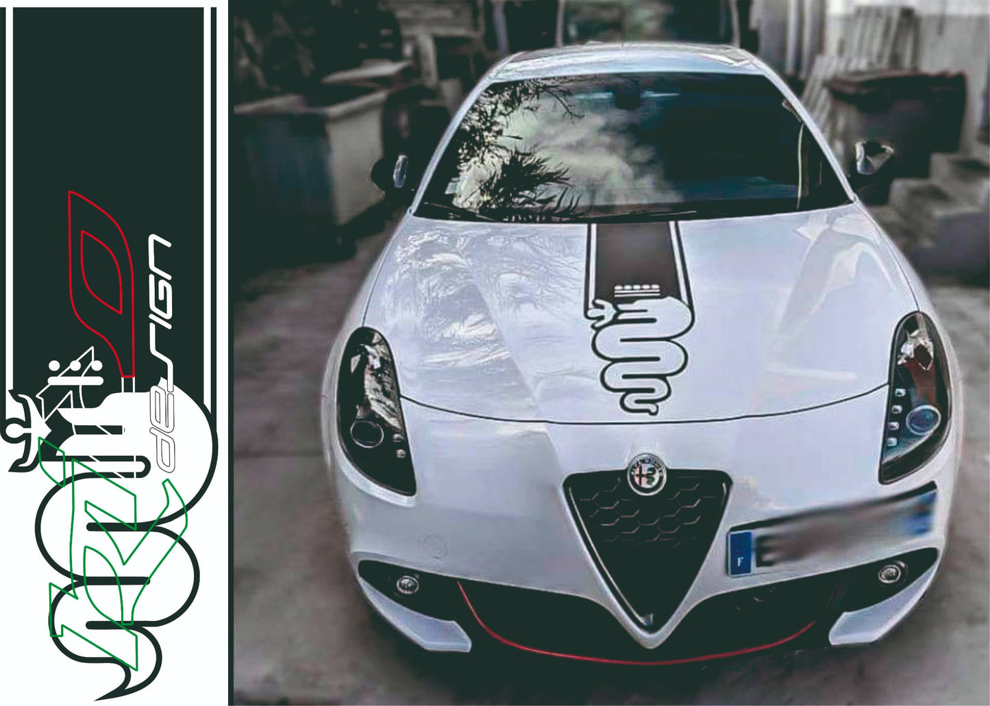 ADESIVO COFANO ALFA ROMEO