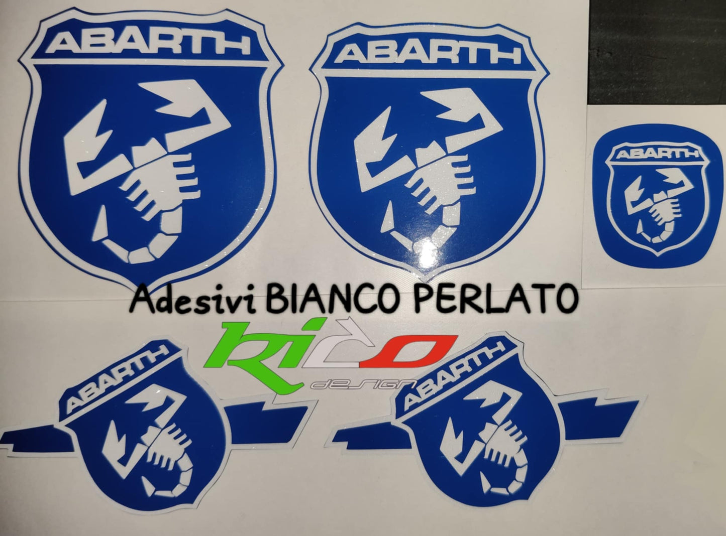 ADESIVI LOGHI ABARTH 500 595 695 REFLETTIVI