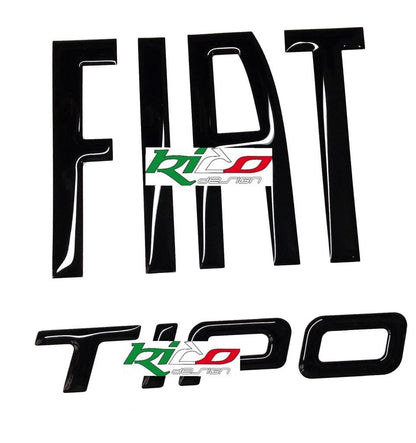 COPPIA ADESIVI LOGHI FIAT