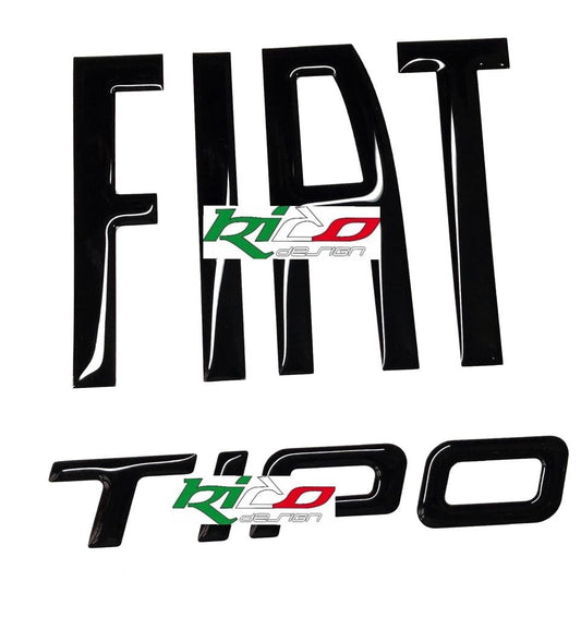 COPPIA ADESIVI LOGHI FIAT