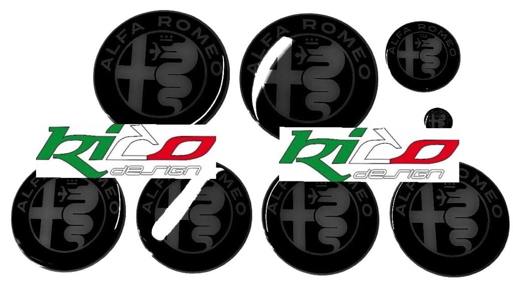 SET ADESIVI LOGHI ALFA ROMEO
