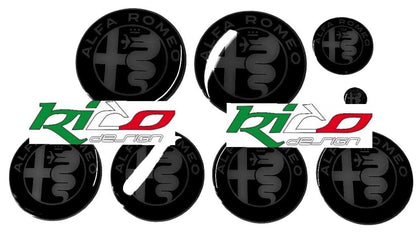 SET ADESIVI LOGHI ALFA ROMEO