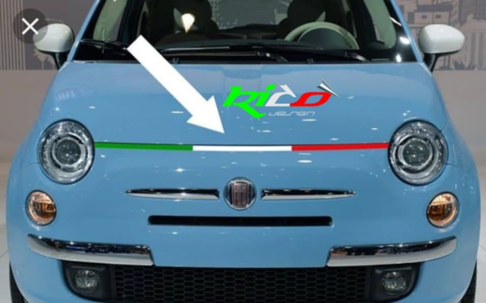 STRISCIA TRICOLOR COFANO ABARTH 500 595 695